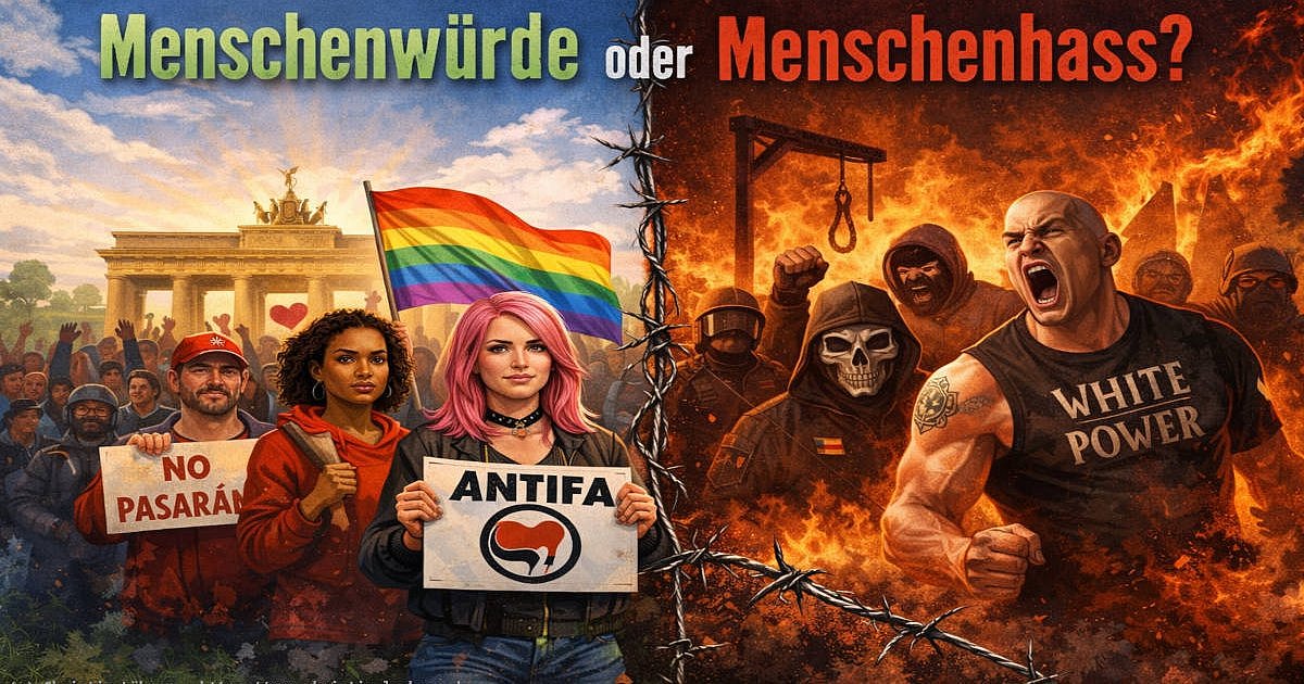 Der Unterschied zwischen rechts und links heißt: Menschenhass oder Menschenwürde